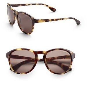 Marc by Marc Jacobs Tortoise Keyhole Round Sunglasses - Dark Havana with case